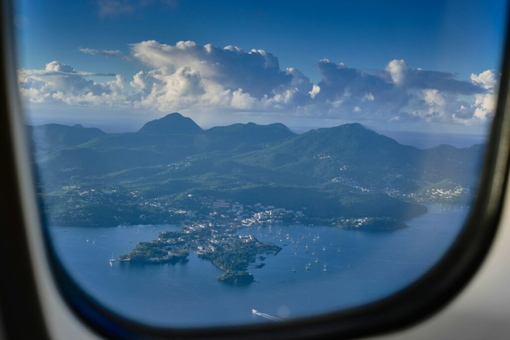 martinique vue du ciel décallage horraire